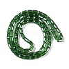Electroplate Glass Beads Strands GLAA-Q101-02A-PL04-2