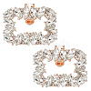 Alloy Crystal Rhinestone Shoe Buckle Clips FIND-WH0021-88KCG-1