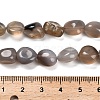 Natural Grey Agate Beads Strands G-P568-C17-01-5