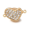 Brass Micro Pave Clear Cubic Zirconia Box Clasps CU-CBA4292-14G-2