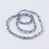 Electroplate Glass Beads Strands EGLA-J145-4mm-FR03-2