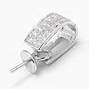 Anti-Tarnish Rhodium Plated 925 Sterling Silver Pendant Bails STER-D029-10P-2