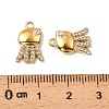 304 Stainless Steel with Crystal Rhinestone Charms STAS-G358-05G-03-3