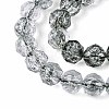 Crackle Transparent Glass Beads Strands GLAA-N063-8mm-01-3