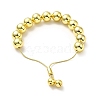 Rack Plating Brass Round Bead Slider Bracelets for Women X-BJEW-M232-01G-E-2
