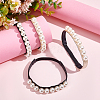   2 Pairs 2 Colors ABS Plastic Imitation Pearl Shoelaces FIND-PH0007-44-5