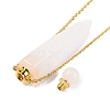 Natural Mixed Stone Bullet Shaped Perfume Bottle Pendant Necklaces G-B089-02G-5