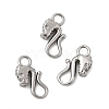304 Stainless Steel Hook Clasps STAS-Z179-06P-1