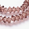 Faceted Bicone Transparent Glass Bead Strands GLAA-J082-A01-1