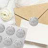 34 Sheets Silver Foil Embossed PET Picture Sticker DIY-WH0528-013-6