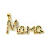 Mother's Day Real 18K Gold Plated Brass Micro Pave Random Color Cubic Zirconia Pendants KK-H472-06B-G02-1