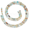 2 Strands 2 Styles Natural Flower Amazonite Beads Strands G-PH0002-53-1