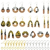DIY Opaque Resin & Walnut Wood Earring Making Kits DIY-FS0007-84-2