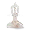 Electroplate Natural Quartz Crystal Yoga Goddess Decorations DJEW-F013-03A-1