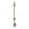 Brass Screw Peg Bails KK-NH0008-03AS-1