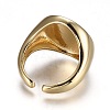 (Jewelry Parties Factory Sale)Brass Enamel Cuff Rings RJEW-H538-21G-3