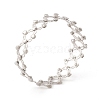 Brass Heart Folding Retractable Ring Bracelet RJEW-G252-01P-5