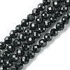 Natural Black Tourmaline Beads Strands G-F748-Y01-03-1