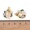 Brass Micro Pave Clear Cubic Zirconia Pendants CU-CBA8C34-08G-3