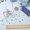 80Pcs 4 Colors 304 Stainless Steel Snap on Bails STAS-SC0005-58-3