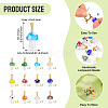 24Pcs 12 Colors Handmade Lampwork Pendants LAMP-TA0001-77-4