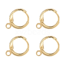 Brass Huggie Hoop Earring Findings KK-L179-04G