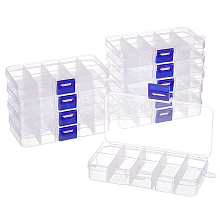 10 Grids Plastic Bead Storage Containers CON-WH0086-053A