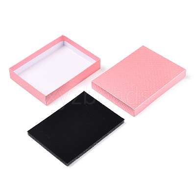 Rhombus Textured Cardboard Jewelry Boxes CBOX-T006-01E-1