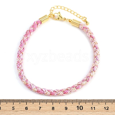 4MM Braided Nylon Cord Bracelets FIND-A057-01G-19-1