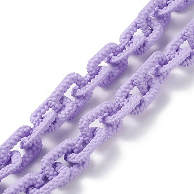 Opaque Spray Painted Acrylic Cable Chains AJEW-JB01100-1