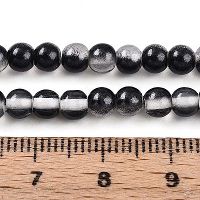 Baking Paint Transparent Glass Beads X1-DGLA-N011-4mm-10-1