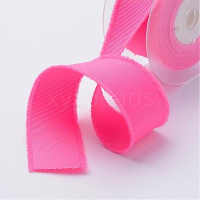 Polyester Frayed Grosgrain Ribbons ORIB-N0002-16mm-09-1