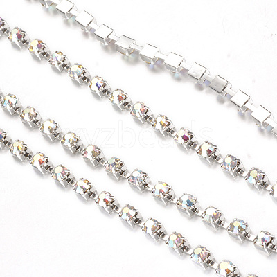 Iron Rhinestone Strass Chains CHC-T002-SS10-02S-1-1