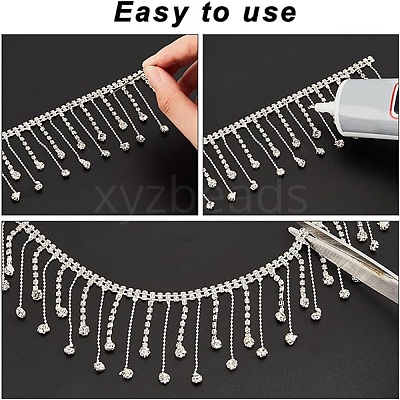 1 Yard Brass Rhinestone Strass Chains CHC-GA0001-04-1