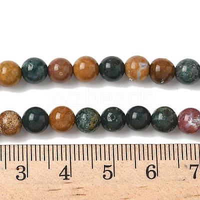 Natural Ocean Jasper Beads Strands G-F668-26-6mm-1