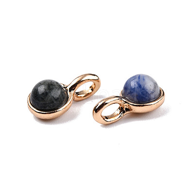 Natural Blue Spot Jasper Charms G-N326-141A-1