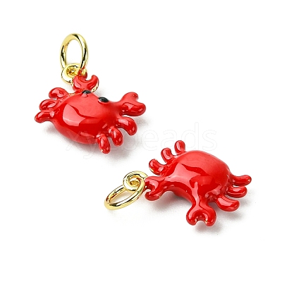 Brass Enamel Pendants KK-C143-54A-G-1