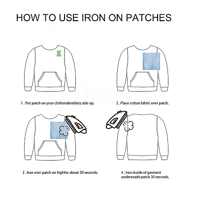 Computerized Embroidery Cloth Iron On Patches DIY-GF0002-18C-1