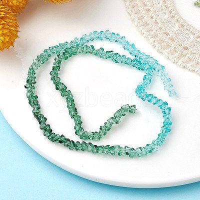 Transparent Baking Paint Glass Bead Strands GLAA-YW0003-17C-1
