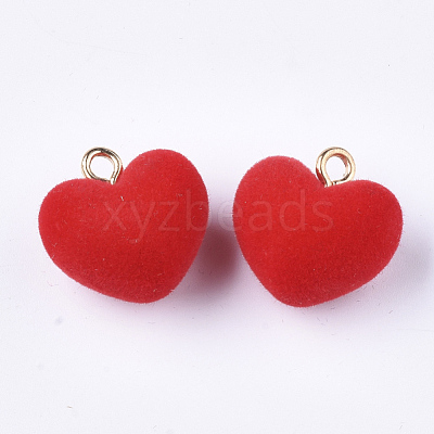 Flocky Acrylic Pendants FIND-T046-28-06-1