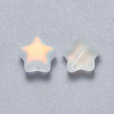 Spray Painted Glass Beads GLAA-R211-04-C01-1