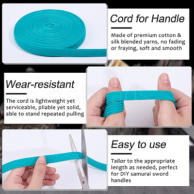 Cotton & Silk Blended Yarns Cord for Handle OCOR-WH0082-306C-1