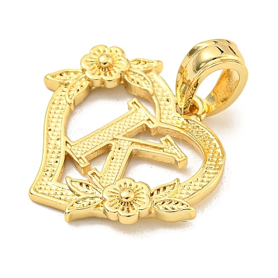 Heart Brass Pendants KK-I714-04G-K-1