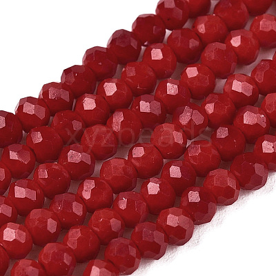 Opaque Solid Color Imitation Jade Glass Beads Strands LS-EGLA-A044-P2mm-D02-1