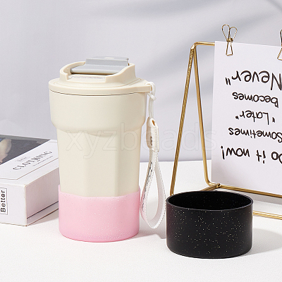 2Pcs 2 Colors Silicone Cup Sleeve AJEW-CP0003-77A-1