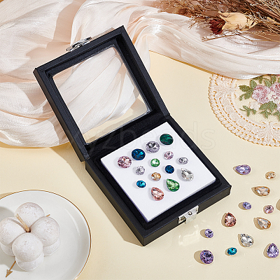 PU Leather Loose Diamnond Gemstone Display Boxes LBOX-WH0004-05-1