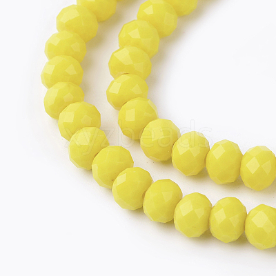 Imitation Jade Glass Bead Strands GLAA-F001-6x4mm-11-1