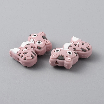 Cat Silicone Beads SIL-WH0002-86F-1