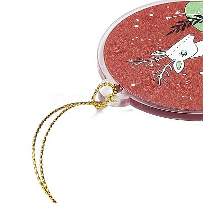 Christmas Theme Acrylic Pendant Decoration HJEW-G021-01E-1