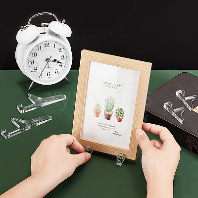 12Pcs 3 Styles Desktop Transparent Acrylic Display Holder for Photo Frame ODIS-GA0001-57-1